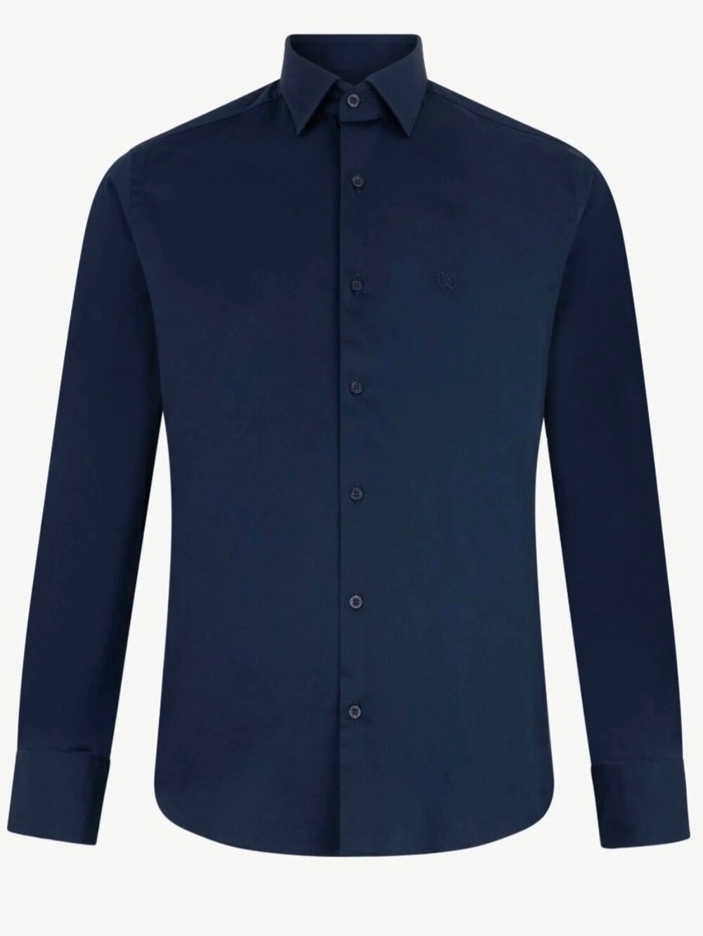 Roberto Cavalli Men's Button Down Shirt w/Monogram RC Navy Blue CottonBlend Sz L